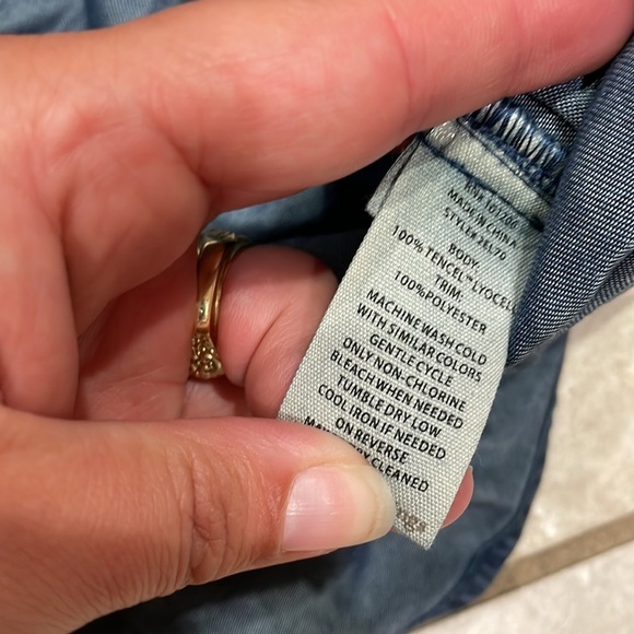 Soft Surroundings Urbina Denim Dress Coat L - Picture 8 of 8